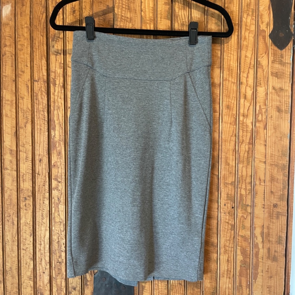 H&M Women's Gray Heather Pencil Midi Skirt Size 6